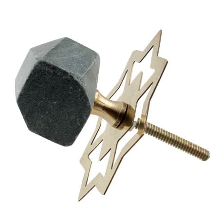 Grey Stone Hammer Cabinet Knobs